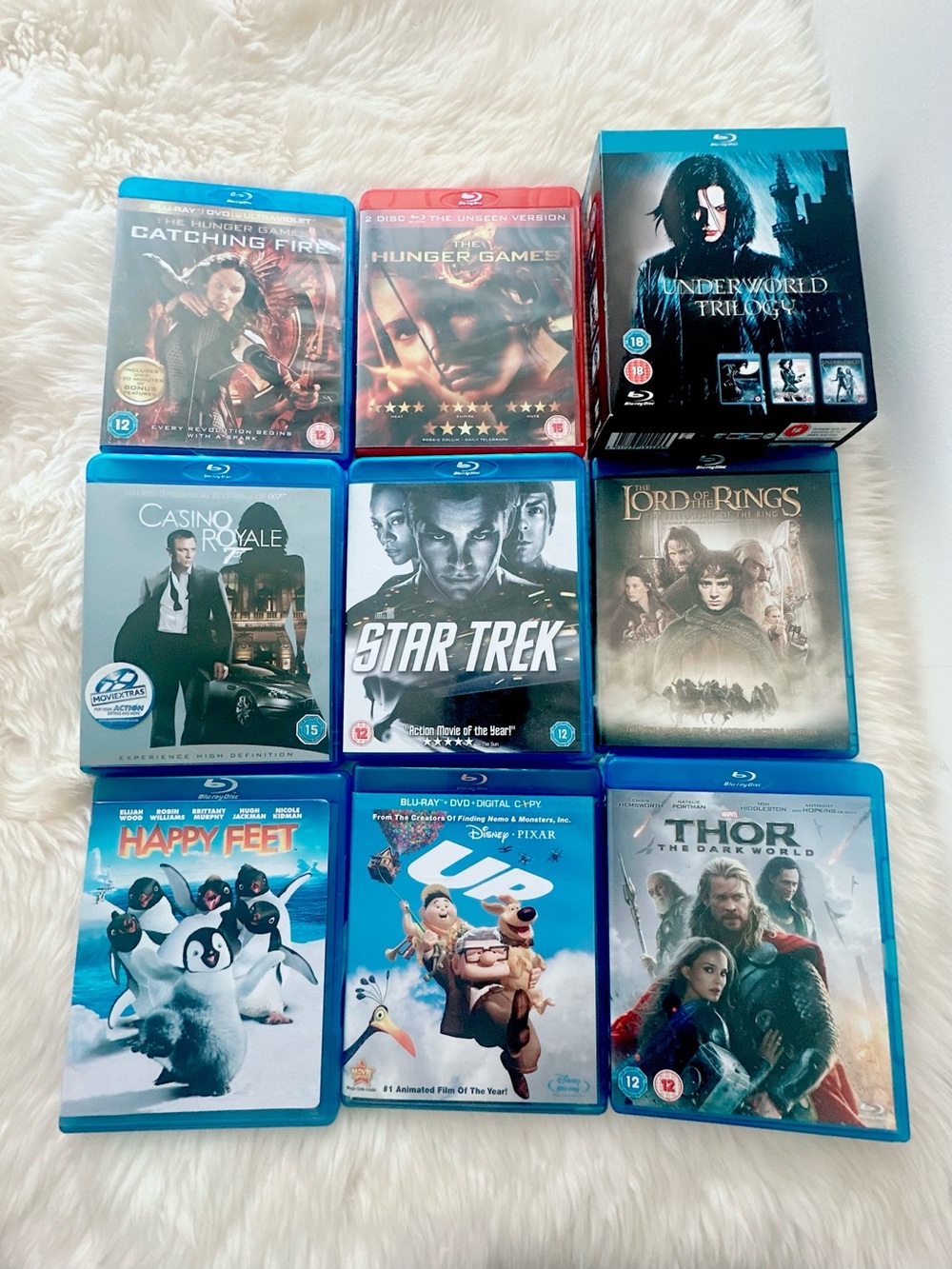 LOT of 11 Blu-ray Movie Collection - Mixed Titles (Blue Cases)